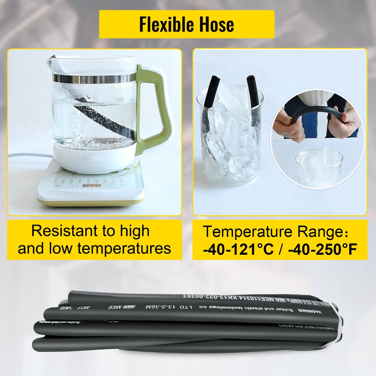 Hydraulic Hose 1/2" Hydraulic Oil Hoses 50 Feet 5000 PSI Maximum Pressure