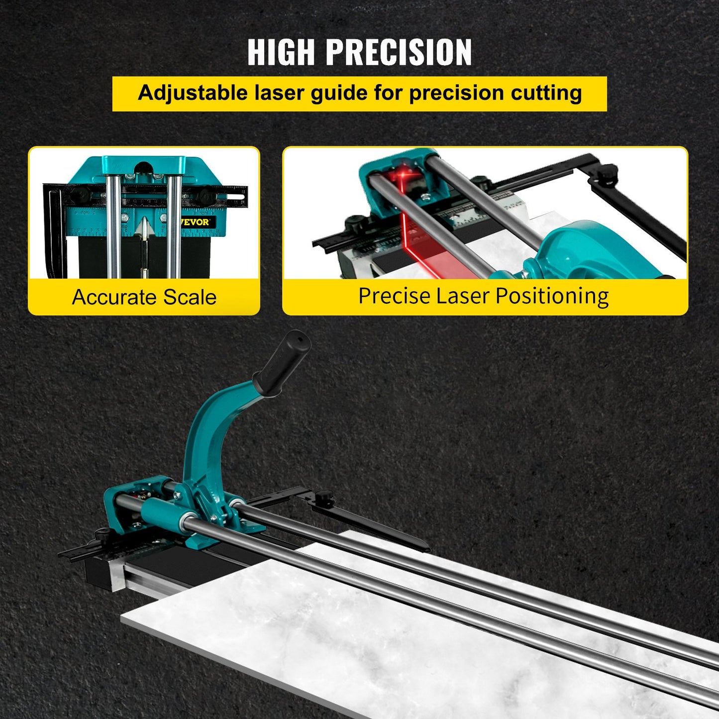 1200MM kakelskärare, högprecision manuell keramiska golvplattor kakelskärare, 48 tums skärmaskin för precisionsskärning