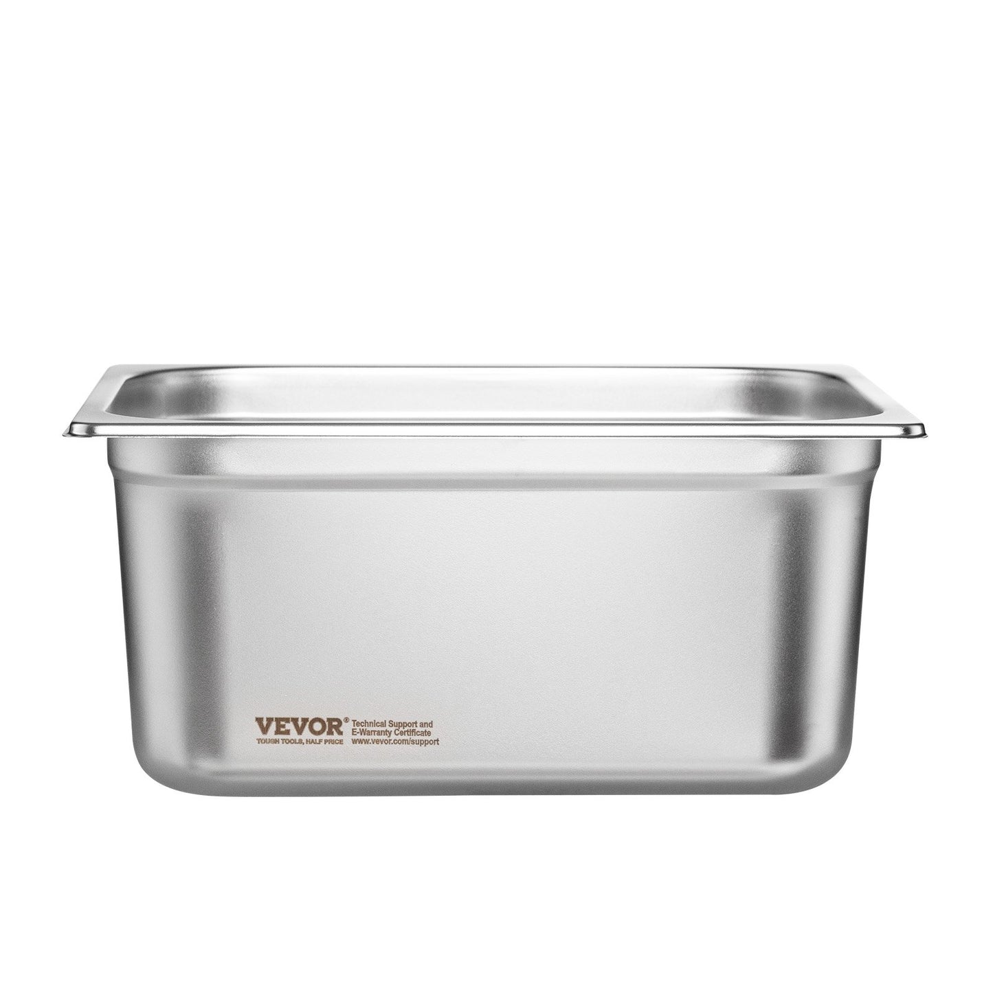 6-pack 1/2 storlek Hotellpannor Ångbordspanna rostfritt stål 6" djup