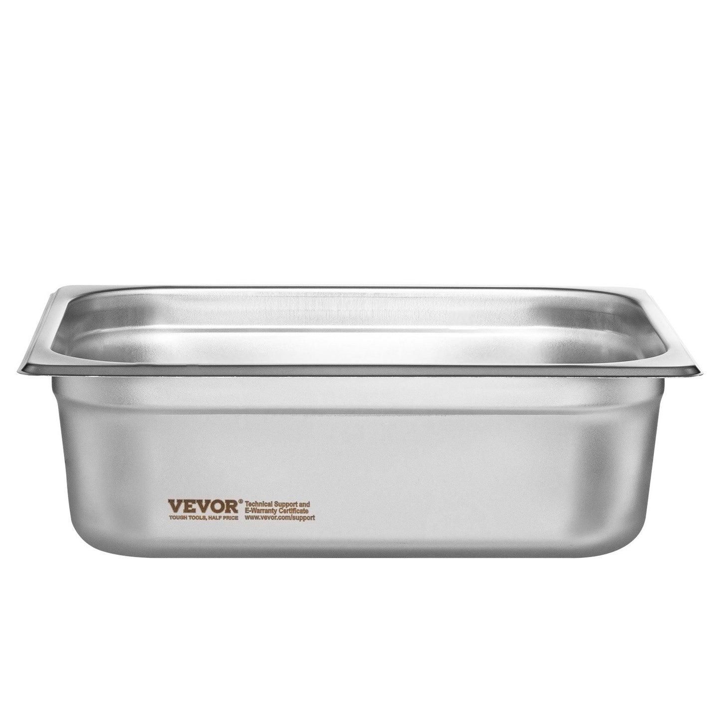 8-pack 1/2 storlek Hotellpannor Ångbordspanna rostfritt stål 4" djupt lock