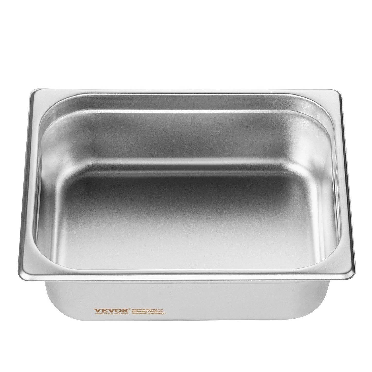 8-pack 1/2 storlek Hotellpannor Ångbordspanna rostfritt stål 4" djupt lock