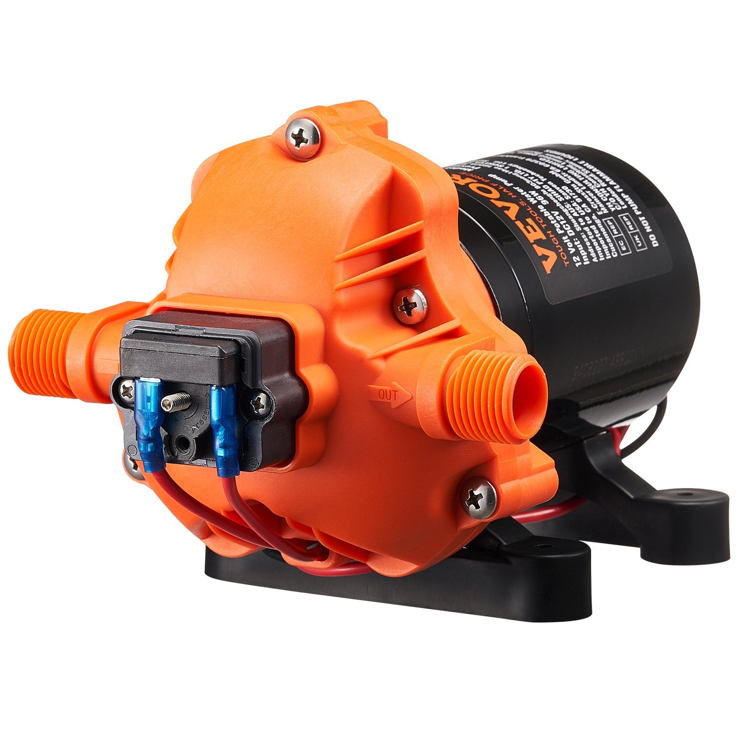 12V membranpump 3GPM 11,36 L/min 3-kammar vattenpump tryckbrytare