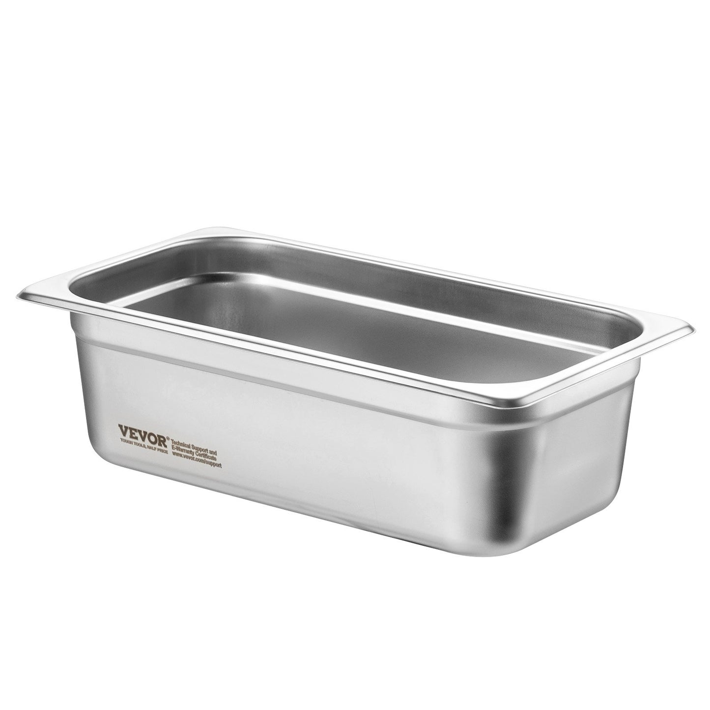 6-pack 1/3 storlek Hotellpannor Ångbordspanna rostfritt stål 4" djup