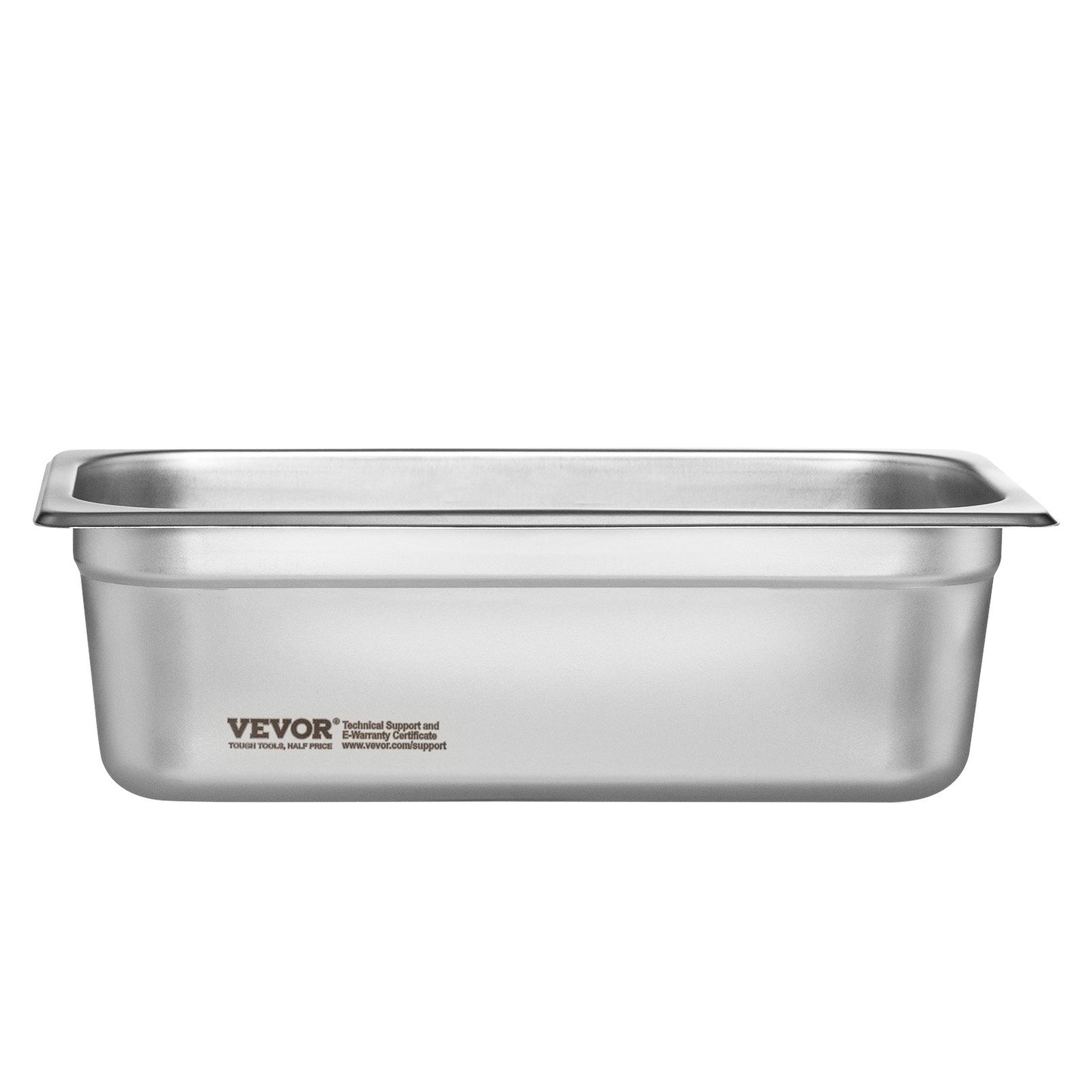 6-pack 1/3 storlek Hotellpannor Ångbordspanna rostfritt stål 4" djup