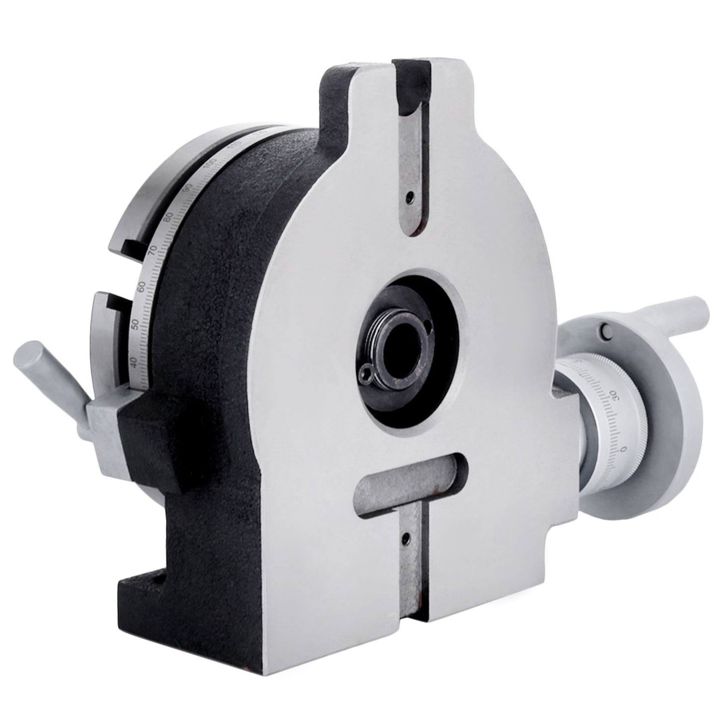 150mm/5.9In Vertical & Horizontal Rotary Table, 150MM Dividing Head Round Rotary Worktable Milling Machine Index System Adjustable Screw 5.9 Inch Dividing Plate Index System