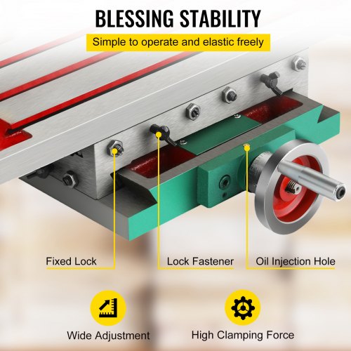 Milling Table 17.7×6.7Inch Compound Slide Milling Table 30KG Multifunction Worktable Cross Milling Machine Compound 2 Axis 4 Ways for All Drill Stands Bench Drilling Milling Machine | EU