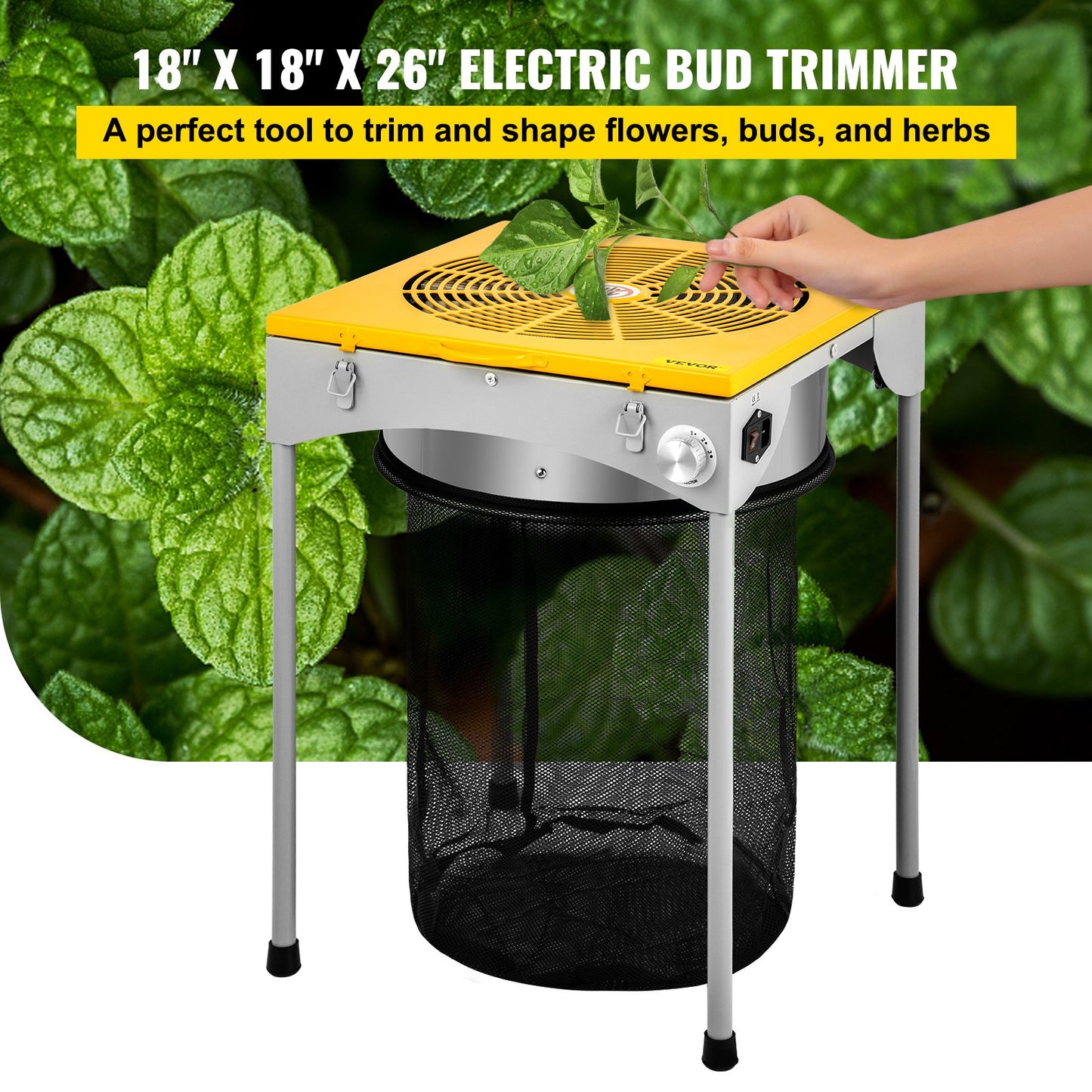 18" Tisch-Hydrokultur-Trimmschneider mit 3 Geschwindigkeiten und 6 zusätzlichen Klingen