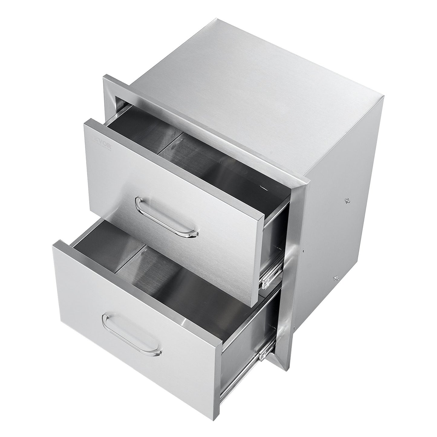 17,7"x20,5" UTOMHUS KÖK / BBQ ISLAND ROSTFRITT STÅL DUBBLA FÖRVARINGSLÅDA
