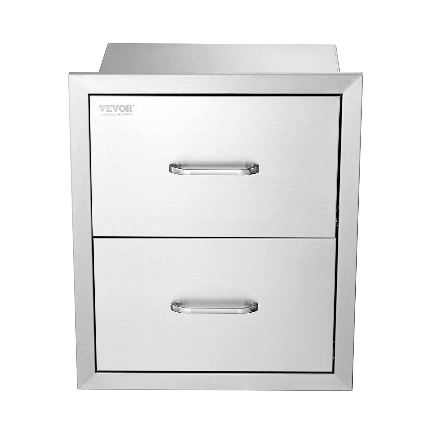 17,7"x20,5" UTOMHUS KÖK / BBQ ISLAND ROSTFRITT STÅL DUBBLA FÖRVARINGSLÅDA