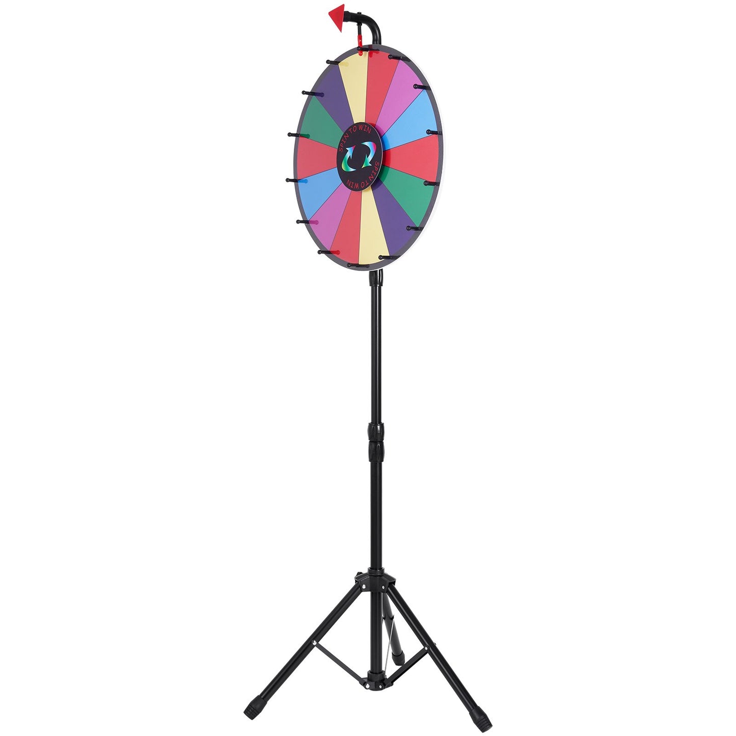 18” Prishjul Stativ Golvstativ Färg Prishjul Fortune Spinner 14 platser Dry Ease Tradeshow Fortune Spinning Game (18 tum)