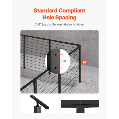 VEVRO Kabelräckestolpe 36x2x2 tum med L-formade hål 1JZLGZXHS914ZPBNY001V0 | EU
