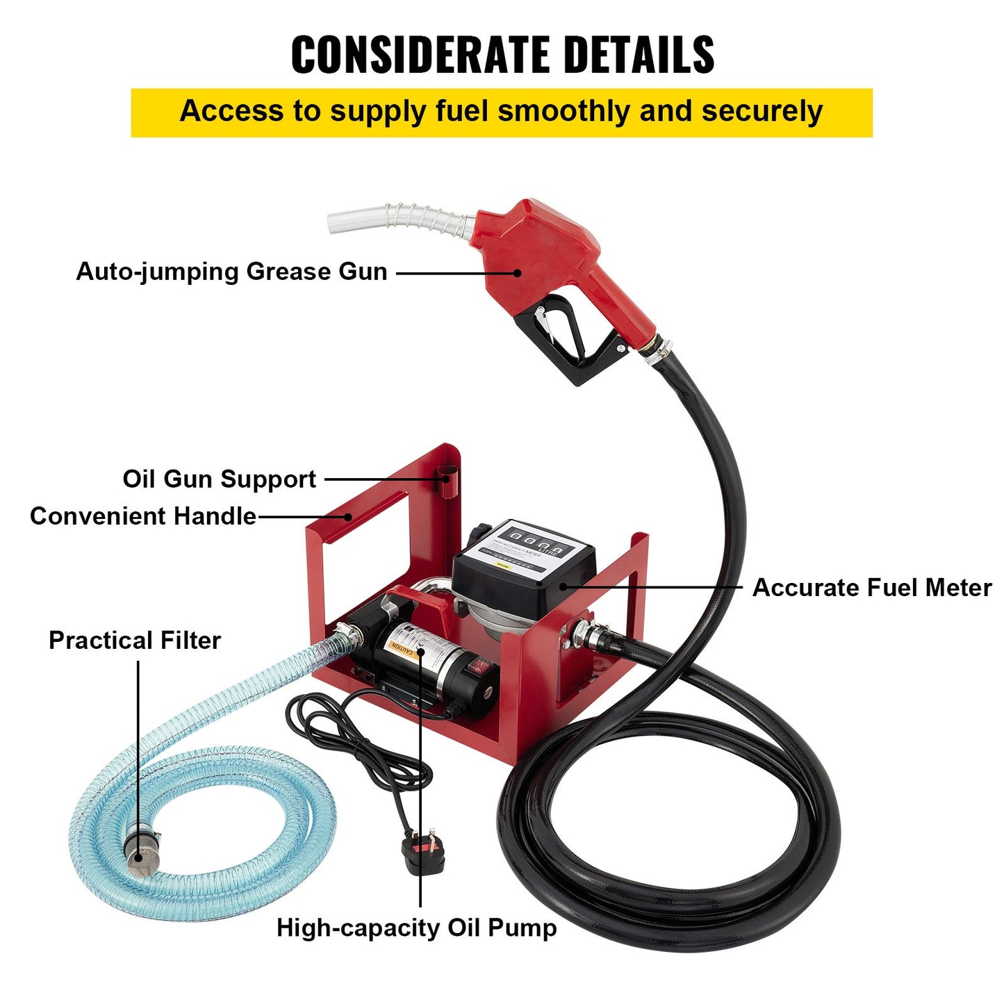 Diesel Pump 220V Oil Transfer Pump Pump Diesel 40l/Min Electric Fuel Self-priming Diesel Fuel Transfer Pump Oil Diesel Pump