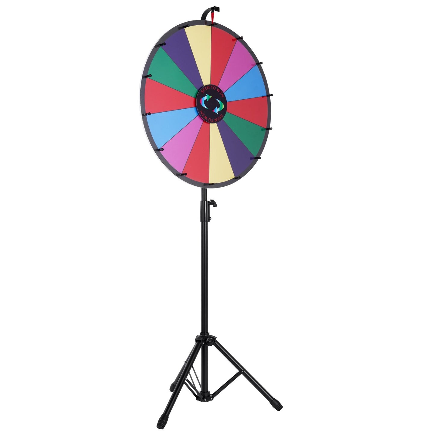 24” färgprishjul Stativ Golvstativ Färgprishjul 14 platser Dry Ease Fortune Spinner Fortune Spinning Game
