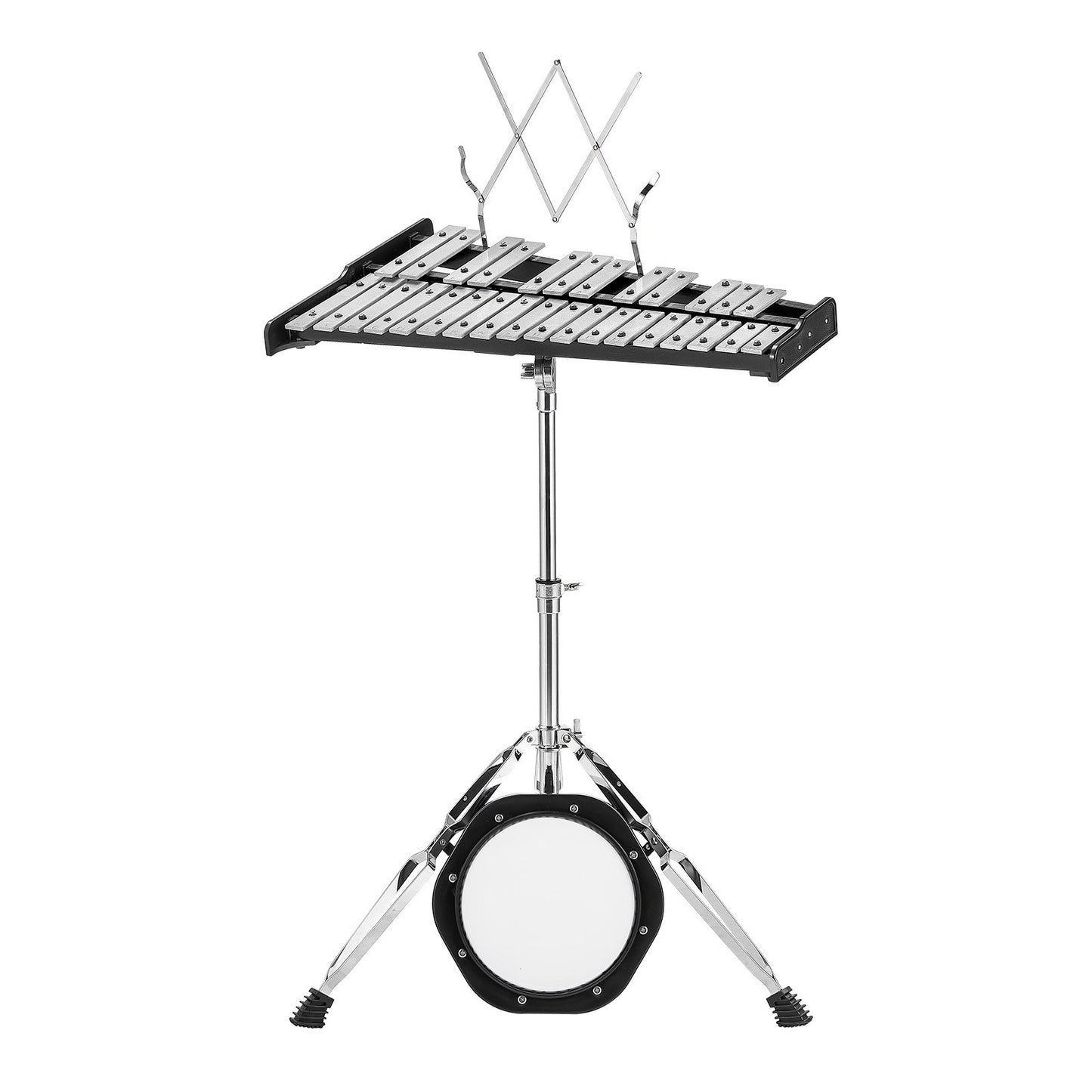 Glockenspiel-Xylophon mit 30 Tönen, Glockenset mit Schlägeln, Ständer und Übungspad