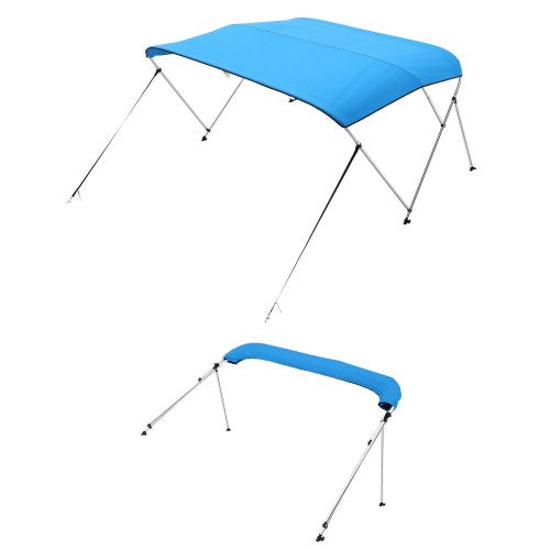 3 Bow Boat Bimini Toppar 72"Lx(79"-84")B x 46"H Markiskapell Pacific Blue | EU