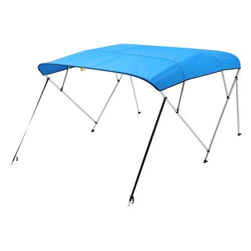 Biminitopp för båt med 4 bogar, 236 cm L x (183-198 cm B x 143 cm H, markis, Pacific Blue | EU