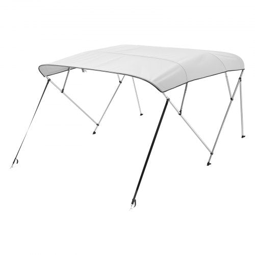 4 Bow Boat Bimini Tops 96"Lx(85"-90")W x 54"H Awning Canopy Light Grey | EU
