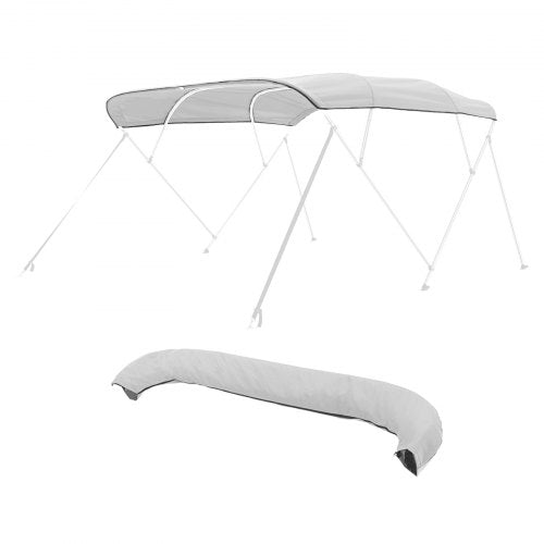 4 Bow Boat Bimini Toppar 96"Lx(91"-96")W Byte av markisöverdel ljusgrå | EU