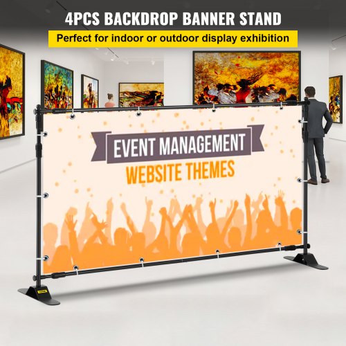 4-teiliges 8-Zoll-Bannerständer-Werbedruckset 54" bis 96" Display Trade Drink | EU