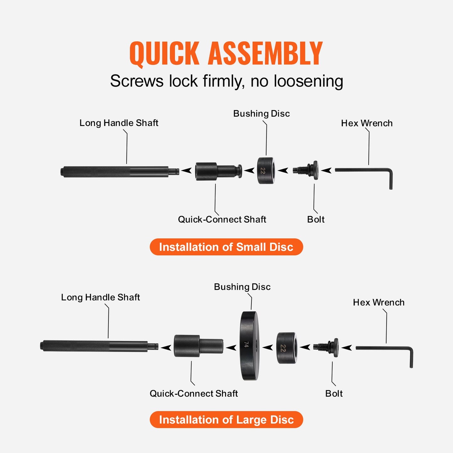 52PCS Custom Busing Bearing & Seal Driver Set, Transmission Hjul Axle Bearing Race, Seal Driver Installer Remover, 18-65 mm & 74 mm Metriska skivor Bussning Borttagning avdragare Lager Press Tool Kit