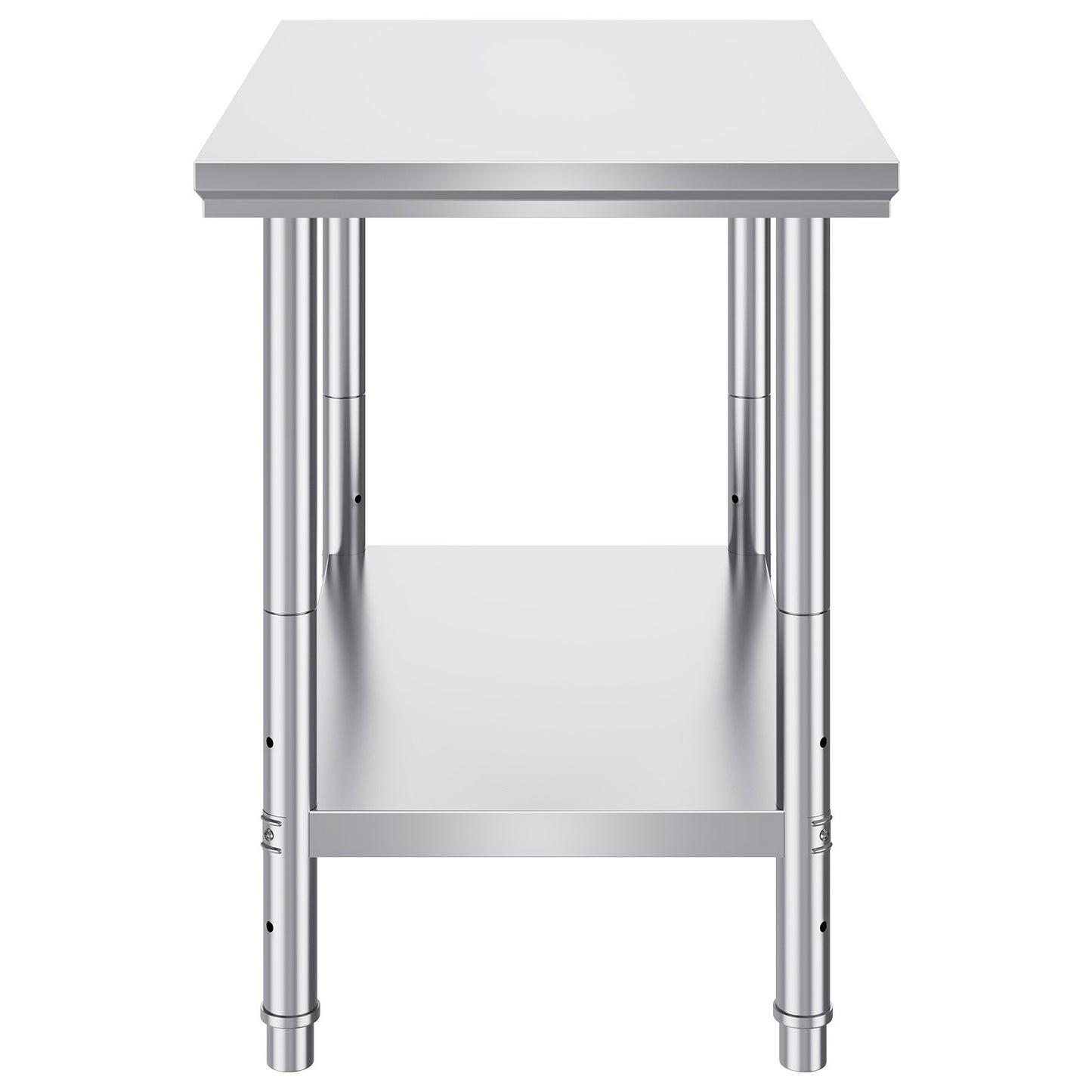 Arbetsbord 24 x 36 x 32 tum NSF-arbetsbord i rostfritt stål för kommersiellt kök Prep-arbetsbänk 60X90X80 cm med nedre hyllan Arbetsbord Silverfärgat för kommersiellt kök Restaurang
