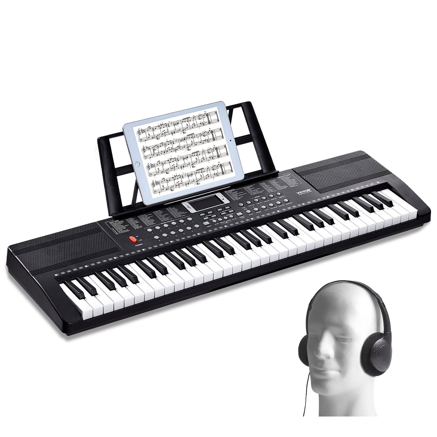 61 tangenter digitalt klaviatur Piano elektriskt bärbart 200 toner 200 rytmer
