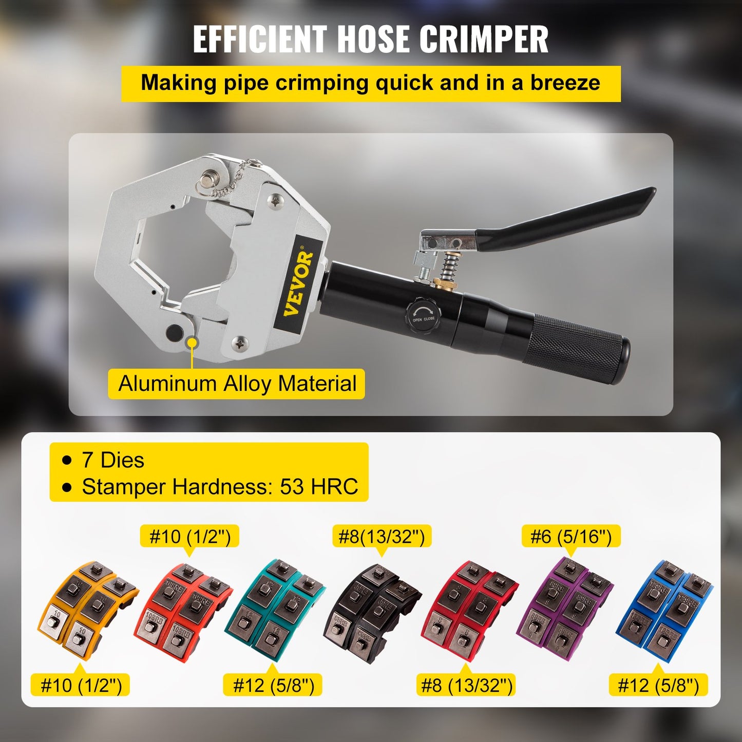 71500 Hand-Crimper für Hydraulikschläuche in der Automobil-Klimaanlage, Crimpwerkzeug-Kits für die Reparatur von Klimaanlagen/Automobilrohren
