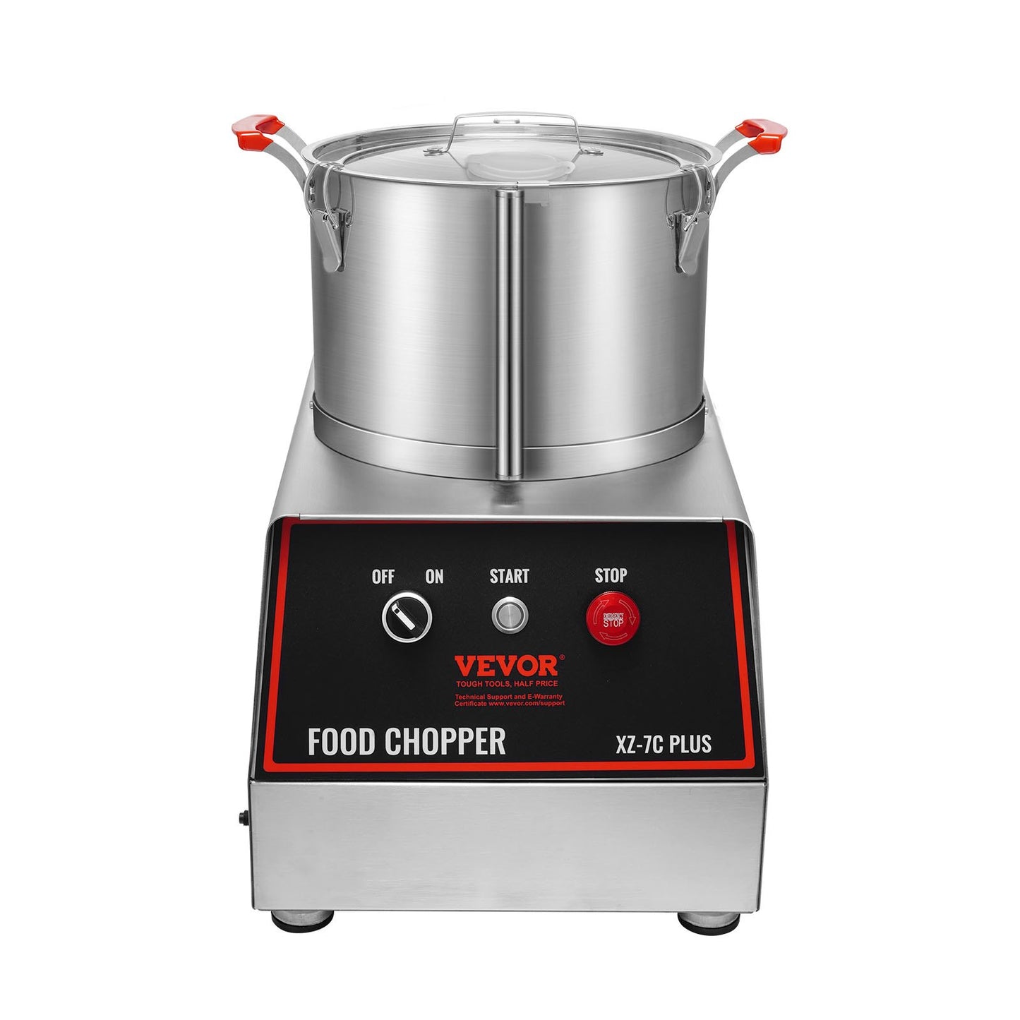 Küchenmaschine und Gemüseschneider, 750 W, 7 Quarts, Edelstahlmixer