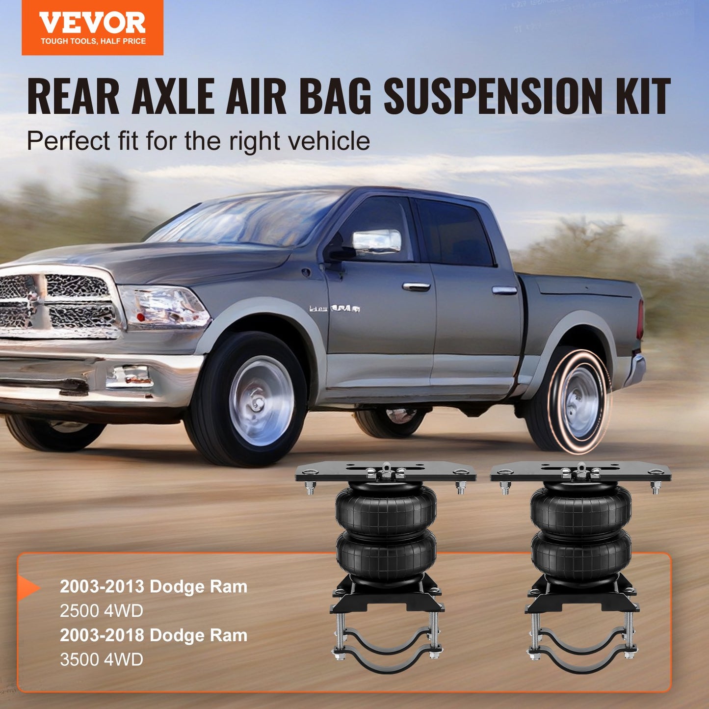 Air Bag Suspension Kit Passar 03-2013 Dodge Ram 2500 03-2018 Dodge Ram 3500