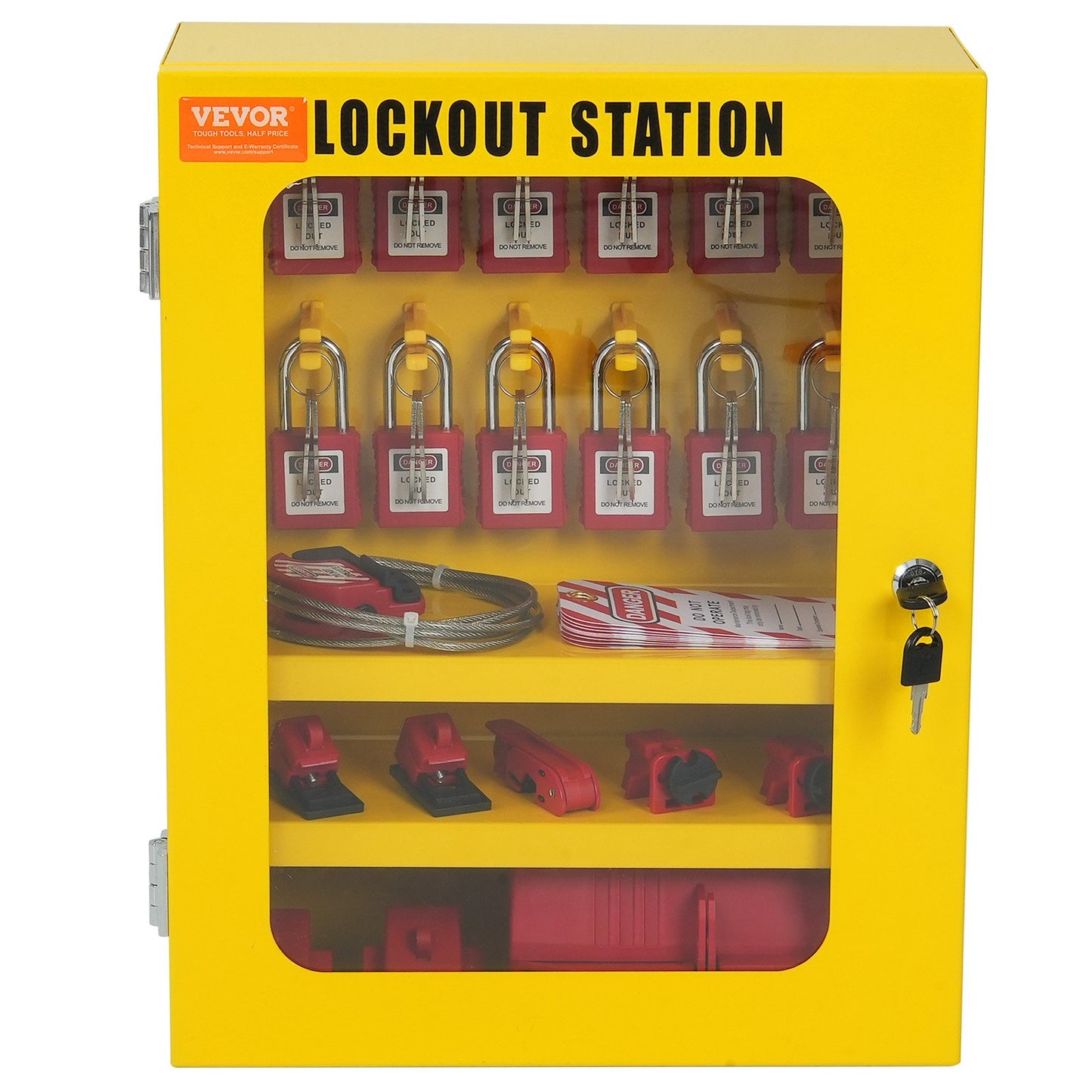 Electrical Lockout Tagout Kit, 59 ST Säkerhet Lockout Tagout Station med hänglås, haspar, taggar, band, Plug Lockout, Circuit Breaker Lockouts, Ventil Lockouts, Kabel Lockout, Lockout Bag, Box