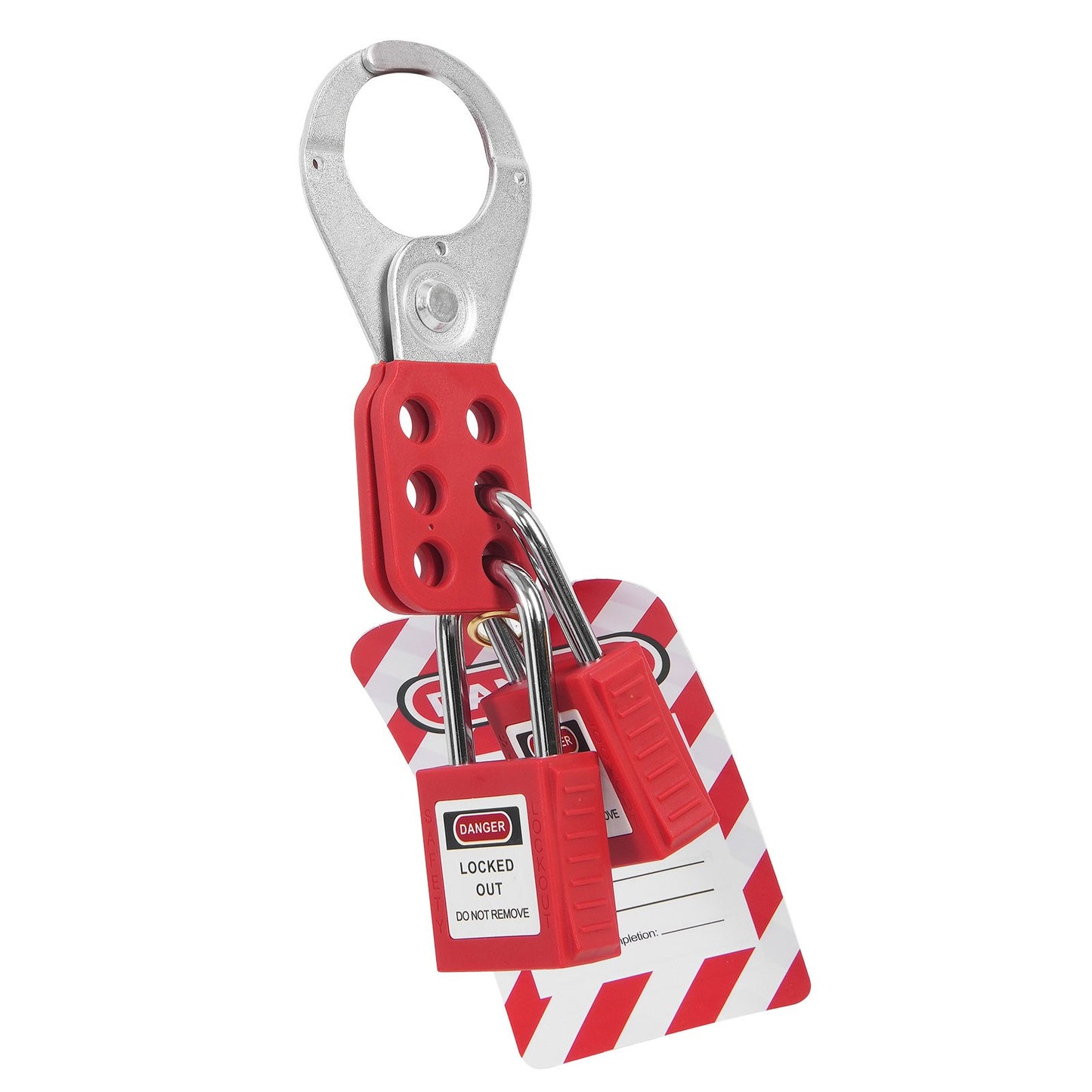 Electrical Lockout Tagout Kit, 60 ST Säkerhet Lockout Tagout Station inkluderar hänglås, haspar, taggar, nylonband, expansionssats och lockoutstationskort, för industriell, elektrisk kraft