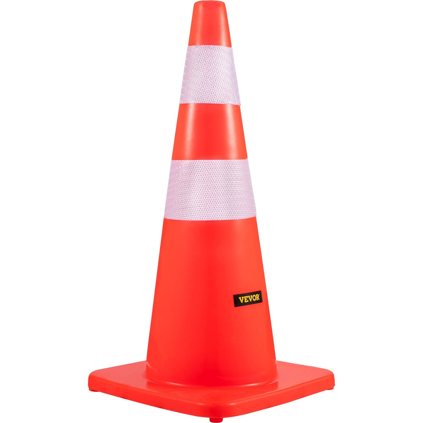 Säkerhetskoner, 28 tum/73 cm höjd, 12 st PVC orange trafikkon med 2 reflekterande kragar och tyngd bas, används för trafikkontroll, uppfartsparkering och skolförbättring