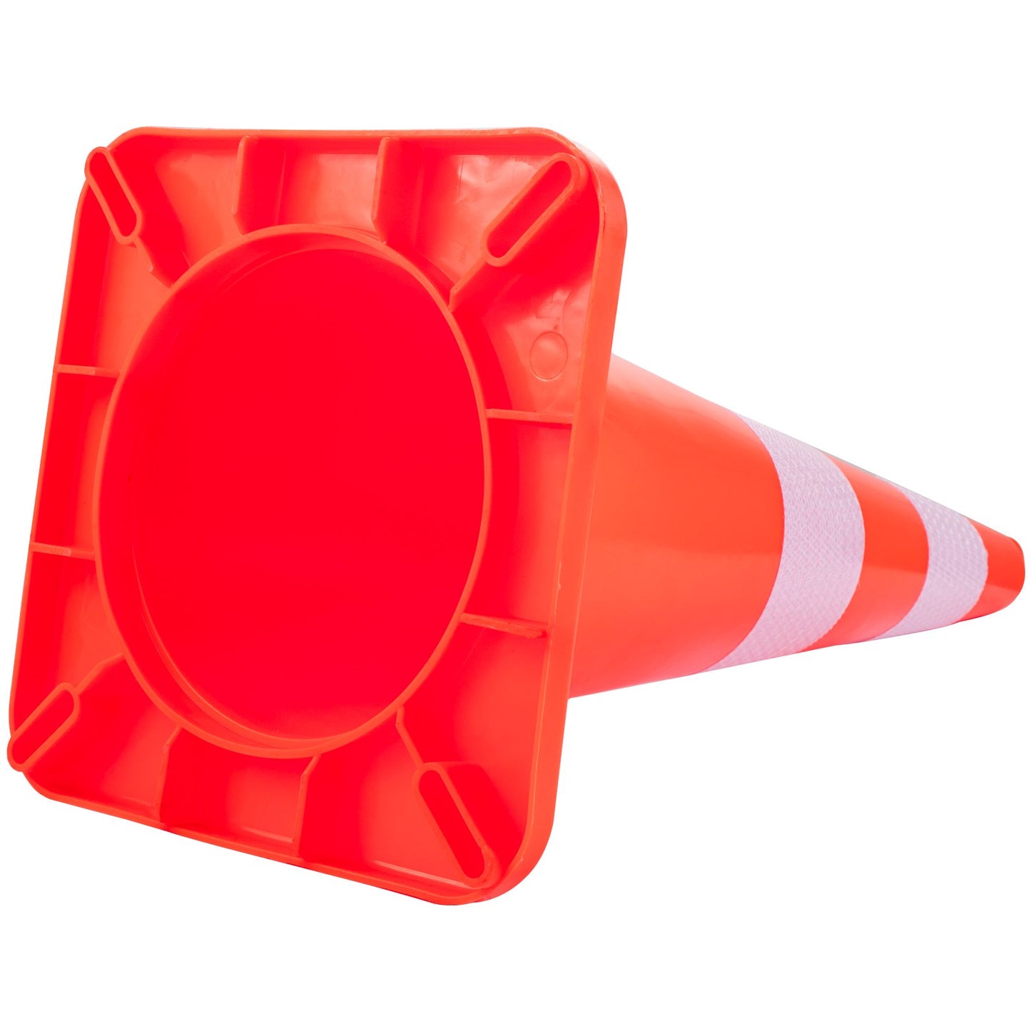 Säkerhetskoner, 28 tum/73 cm höjd, 12 st PVC orange trafikkon med 2 reflekterande kragar och tyngd bas, används för trafikkontroll, uppfartsparkering och skolförbättring