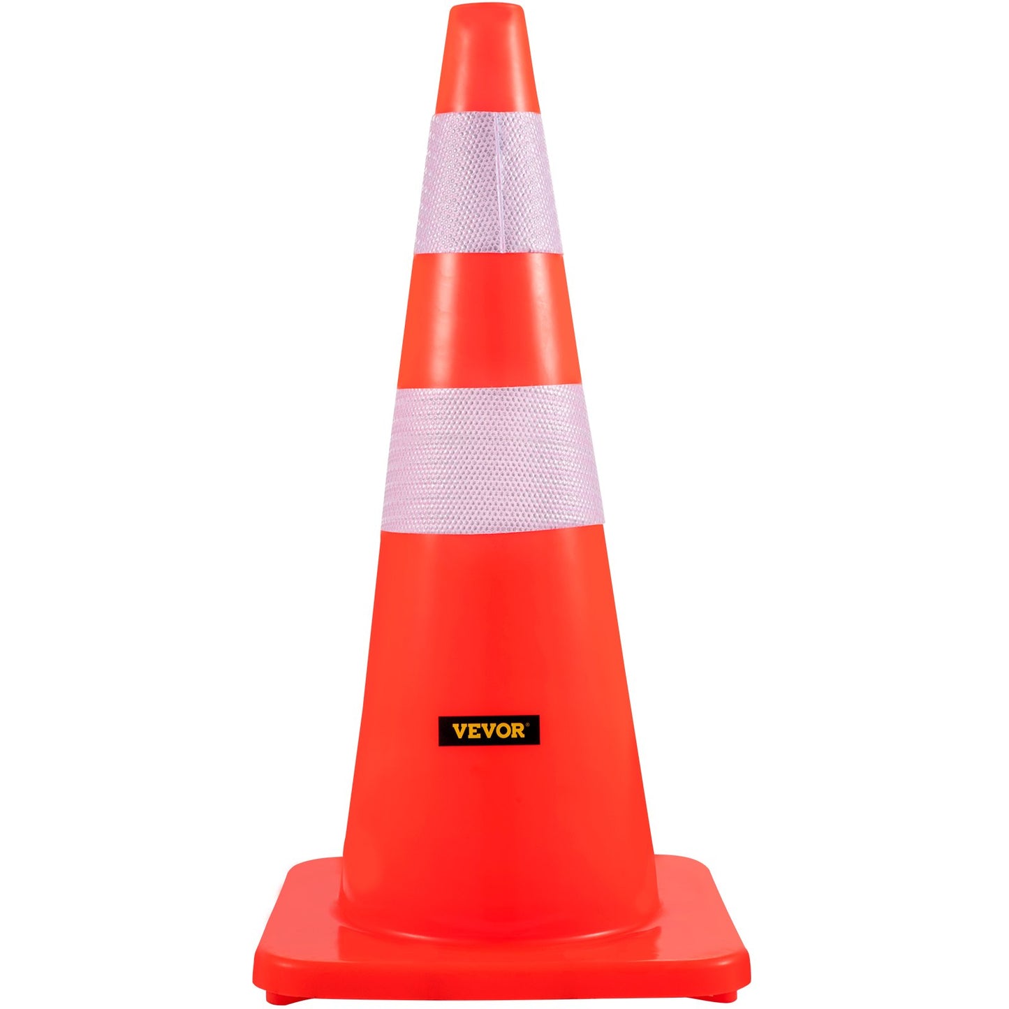 Säkerhetskoner, 28 tum/73 cm höjd, 12 st PVC orange trafikkon med 2 reflekterande kragar och tyngd bas, används för trafikkontroll, uppfartsparkering och skolförbättring