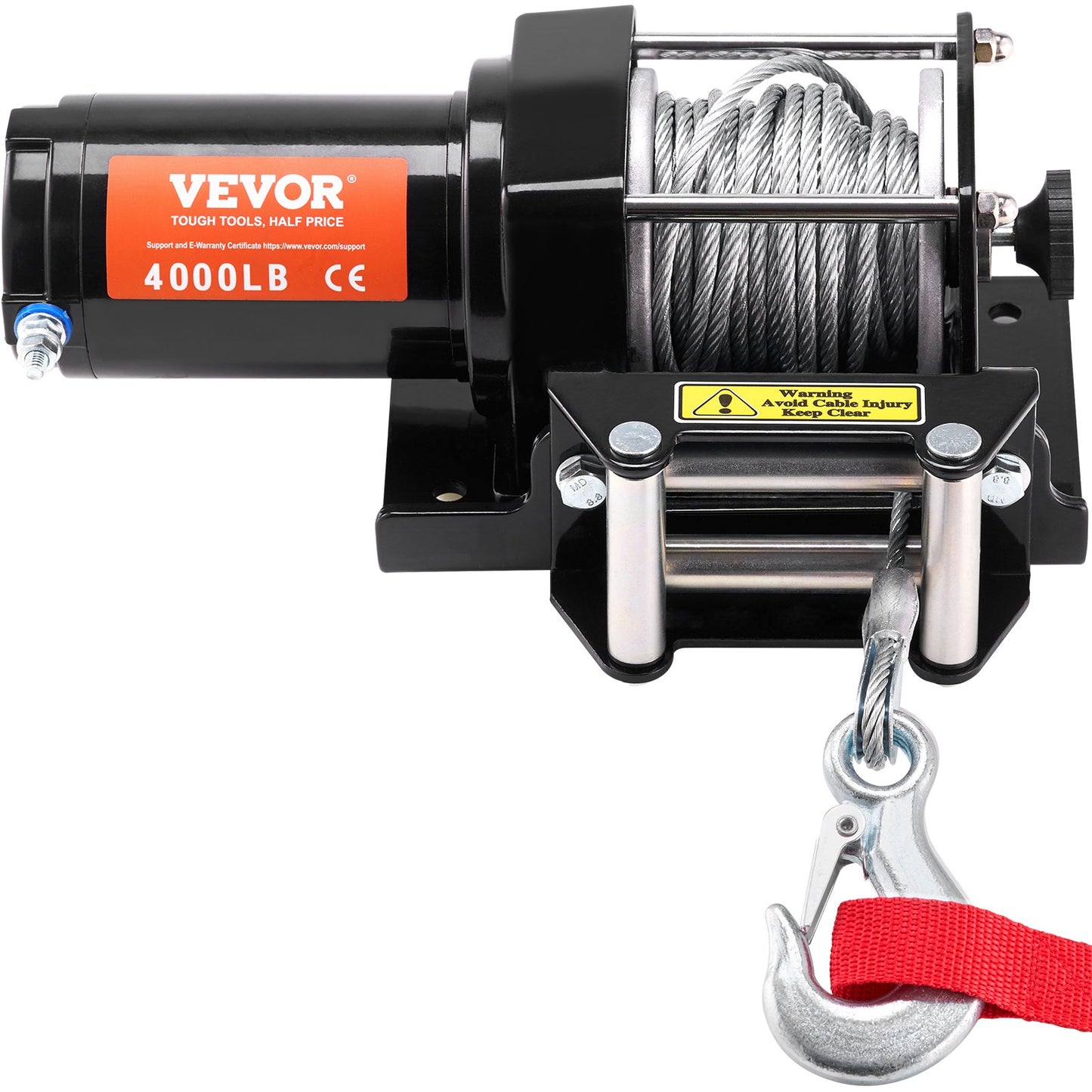 Elektrisk vinsch ATV UTV 4000 lb stålkabel IP55 vattentät fjärrkontroll