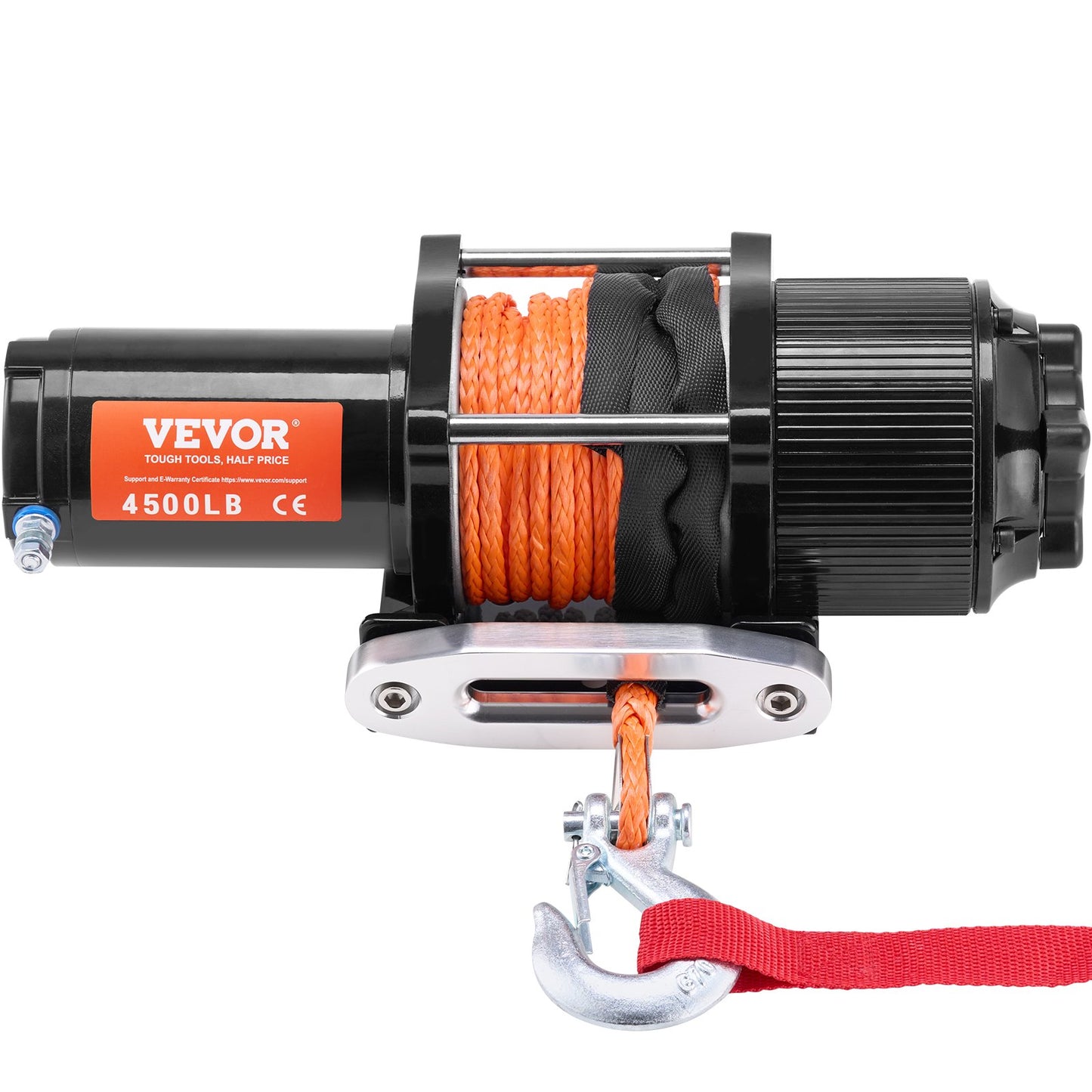 Elektrisk vinsch ATV UTV 4500 lb syntetiskt rep Vattentät fjärrkontroll