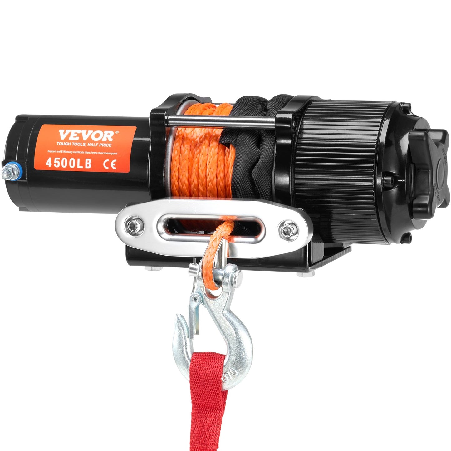 Elektrisk vinsch ATV UTV 4500 lb syntetiskt rep Vattentät fjärrkontroll