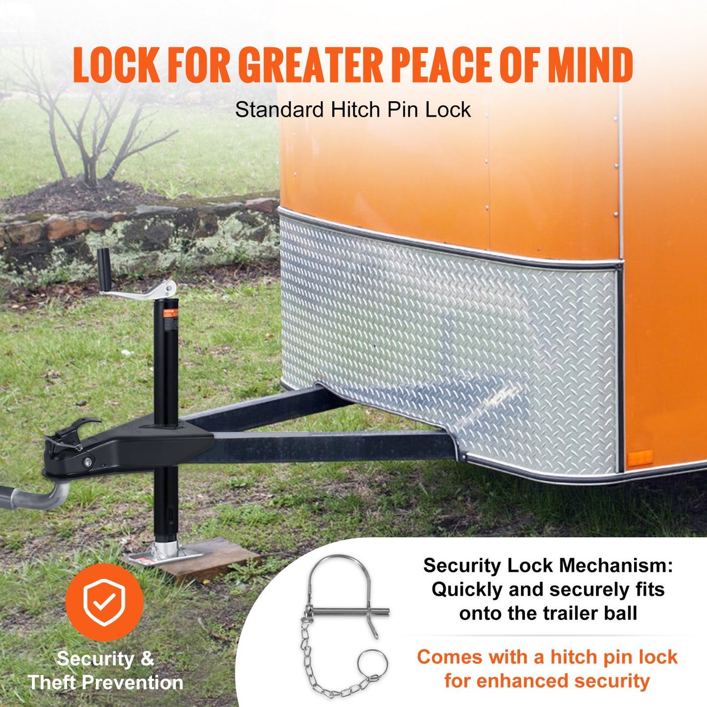 A-Frame Trailer Hitch, Fits 2-inch Ball Size, 8000 lbs Towing Capacity, Heavy Duty Steel Hitch, Ideal for Towing Station Wagons, Pickup Trucks, SUVs, RVs, Black Coating Surface