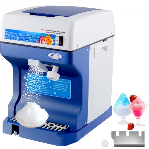 Snow Cone Machine 265LBS Kommersiell Ice Rakmaskin Kross 220V 50HZ Ice Crusher Rakmaskin Snöflinga Rostfritt stål Livsmedelsklass för kök Hem Barer | EU