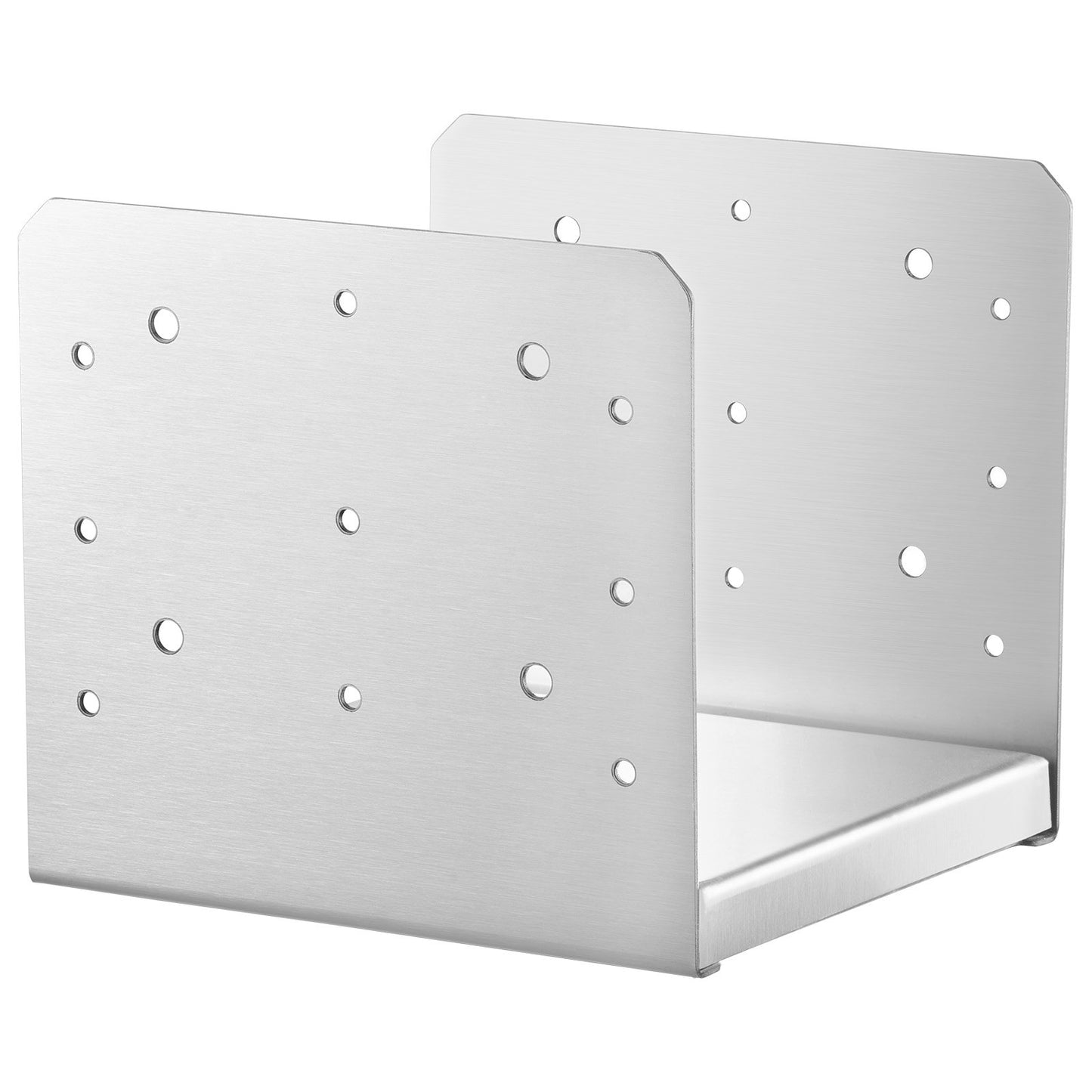 203,2 x 203,2 mm Pfostensockel, 4 Stück verstellbare Pfostenankerhalterung aus Edelstahl (innen 198 x 185), verstellbarer Pfostensockel für Pavillon, Deck, Veranda, Handlauf, Geländer, dekorative Ankerplatte