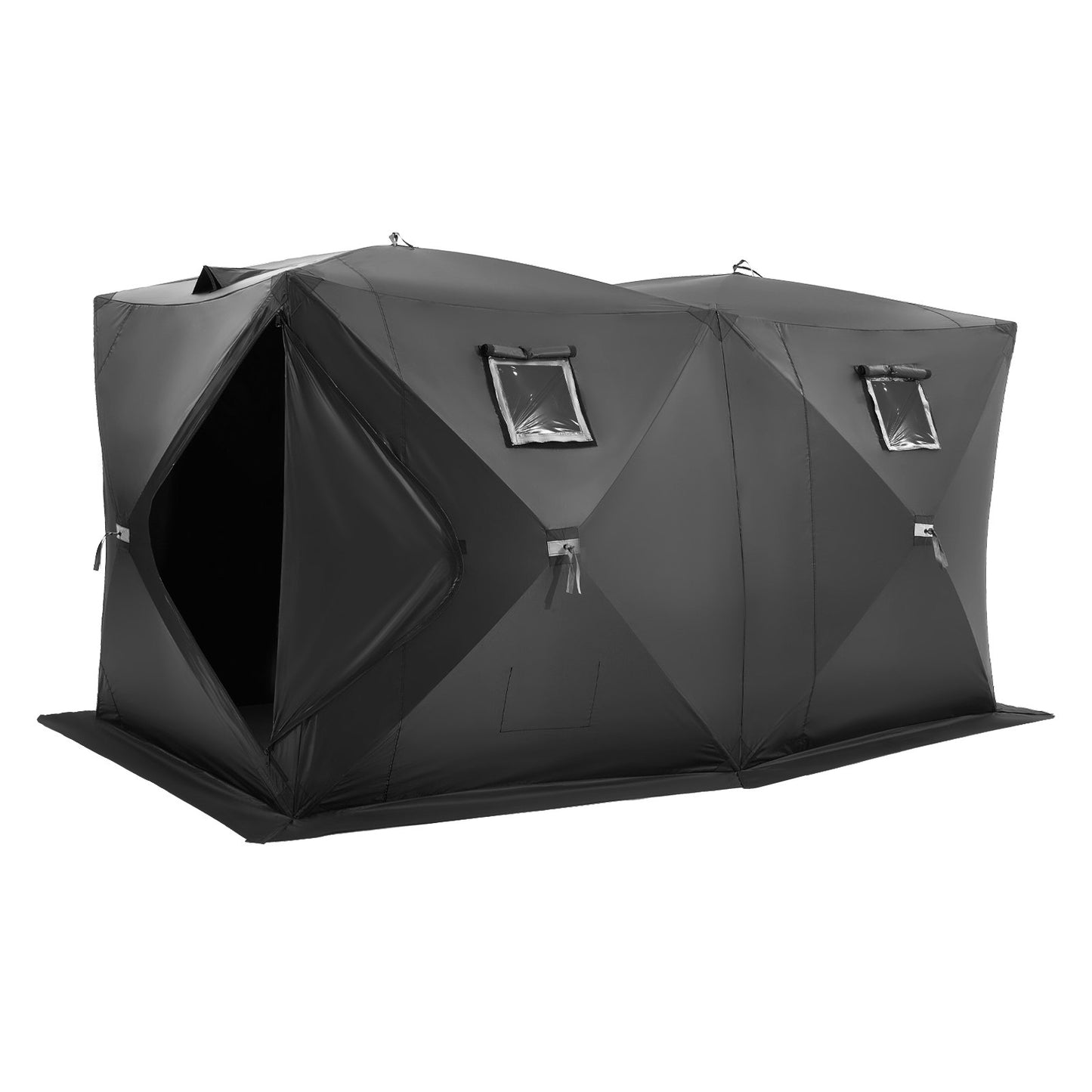 6-8 People Ourdoor Portable Ice Shelter Pop-Up Ice Fishing Shanty Tent