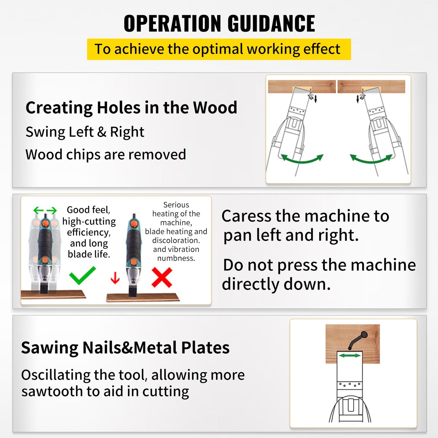 50 ST oscillerande sågblad, Quick Release Multitool Blades Kit, HCS Verktygsblad för trä Plast Metall spikbultar, kompatibel med Dewalt Dremel Fein Worx Bosch Makita Milwaukee