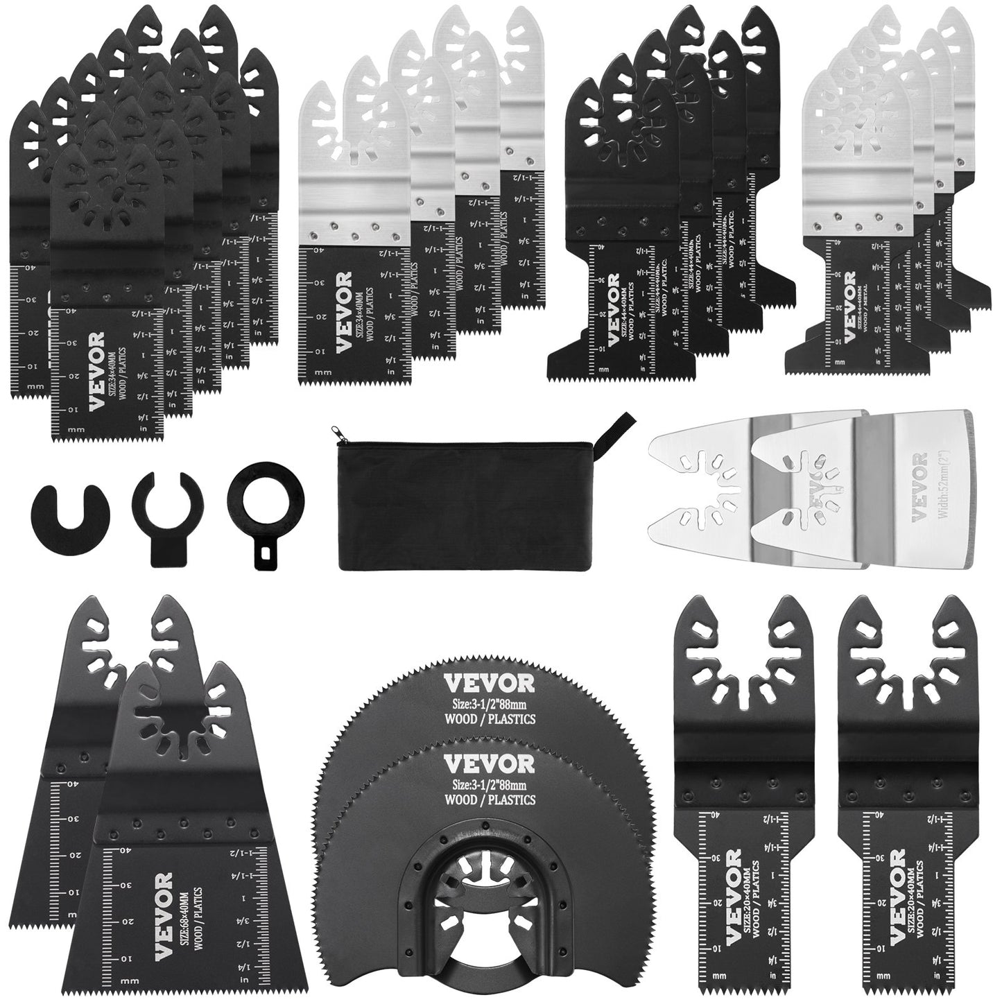 30-teiliges Multifunktionswerkzeug-Klingen-Set, 8 Typen, passend für Dewalt, Bosch, Hitachi, Chicago