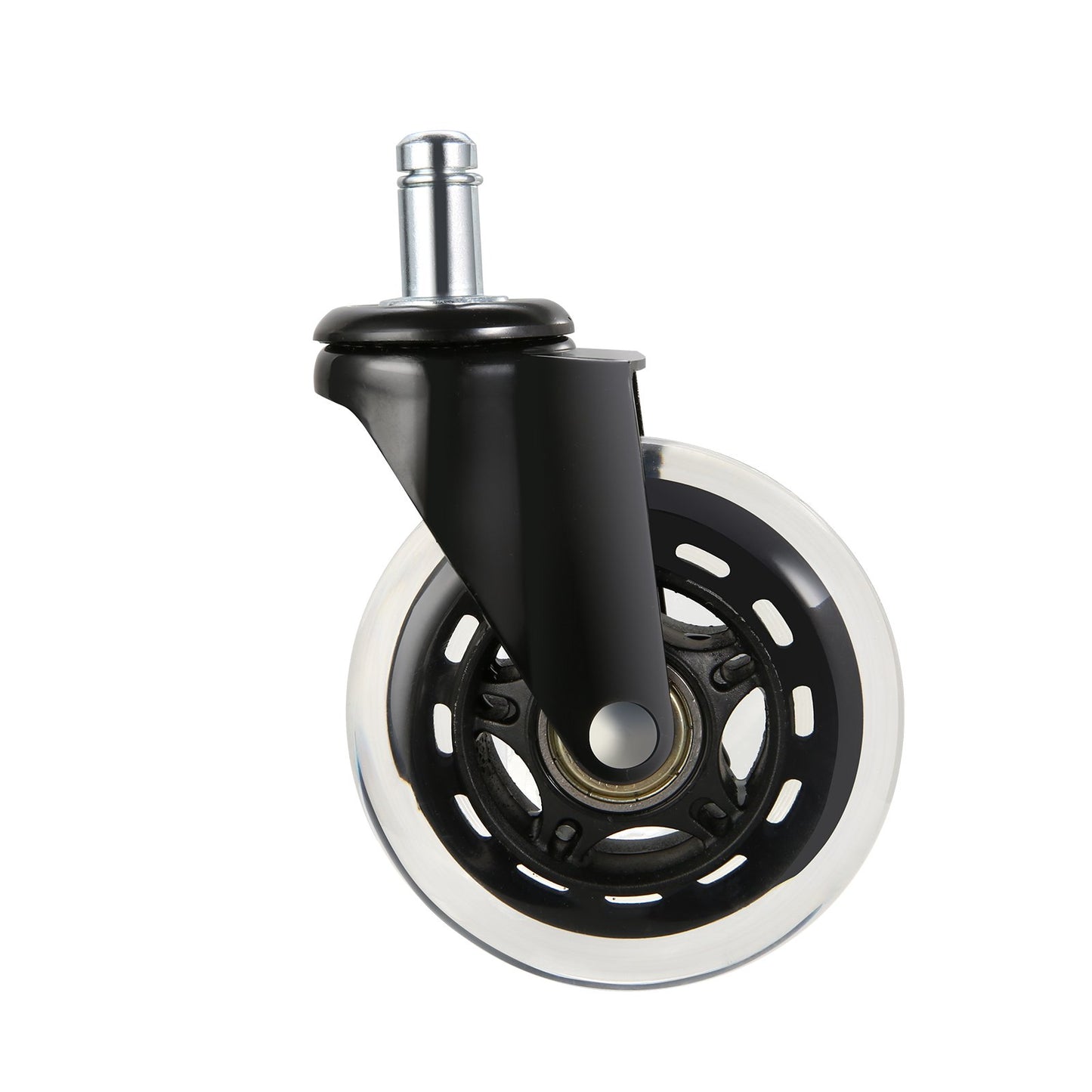 Office Chair Casters, Set of 5.3 Inch Casters Replace Hardwood Floors and Carpets, Heavy Duty Computer Gaming Casters with 130 lbs Load Capacity, Universal Fit for Most Chairs