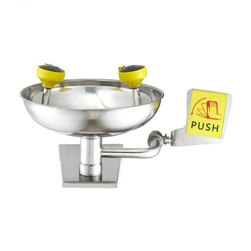 Eyewash Emergency Facial Eyewash Station in Stainless Steel, Wall Mounted | EU