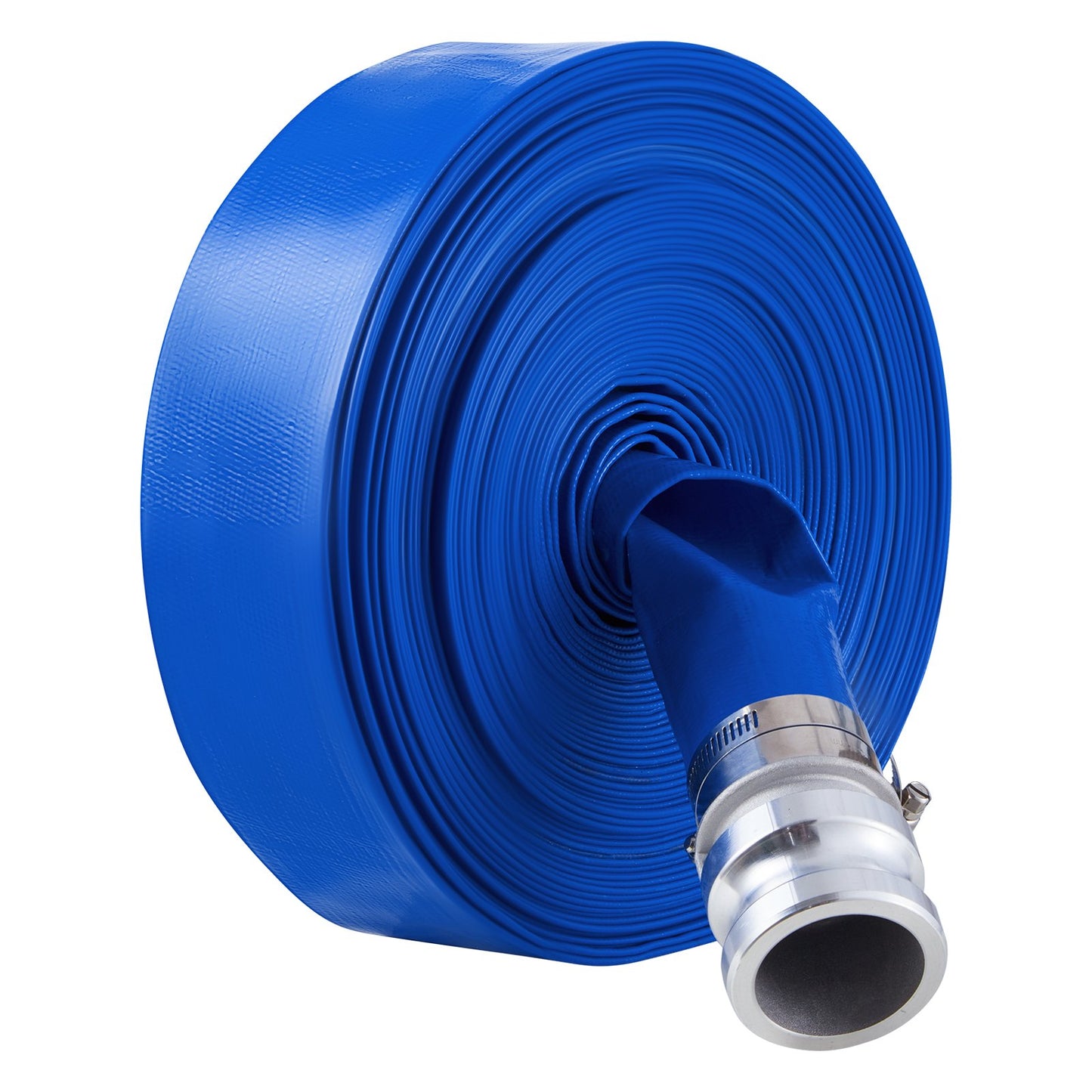 Backwash Hose 2 in x 100 ft Blue high quality hose complete with fittings