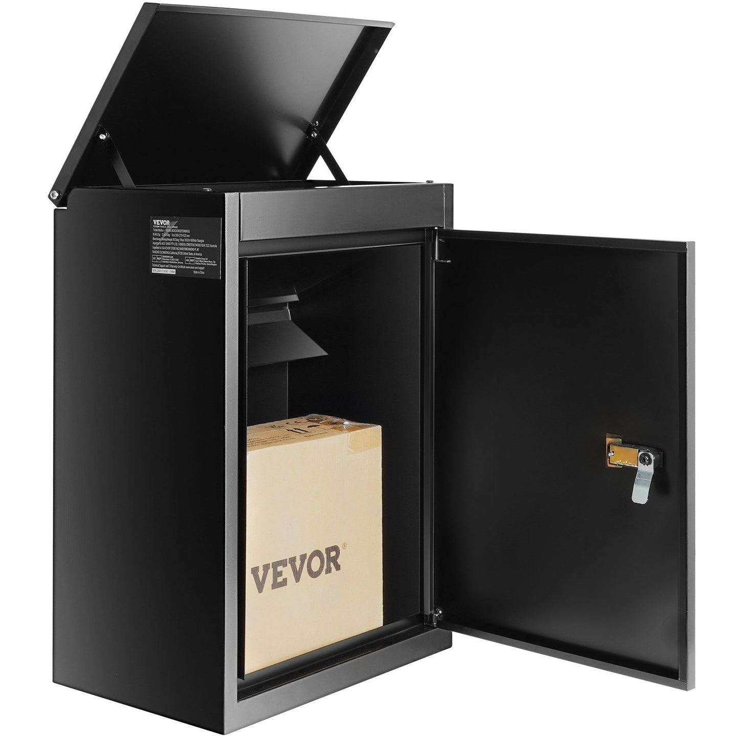 Outdoor Parcel Delivery Boxes 15.4" x 10.6" x 20.5", Galvanized Steel Wall Mounted Mailbox with Combination Lock, Anti-Theft, IPX3 Waterproof, Lockable Large Mailbox for Porch, Curbside