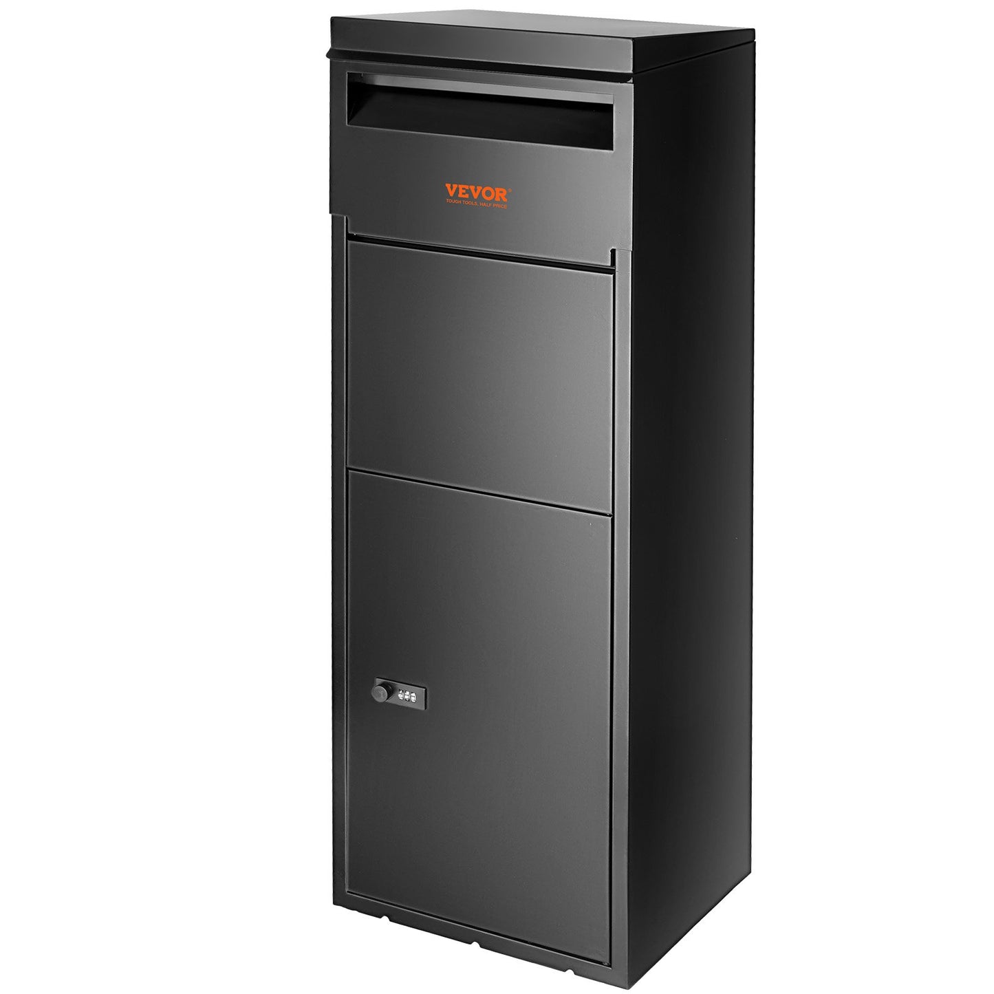 Paketleveranslådor för utvändigt 13,9"x11,6"x42", leveranslåda i galvaniserat stål för paket med kodat lås, stöldskydd, IPX3 vattentät paketförpackning för uteplats, veranda, trottoarkant