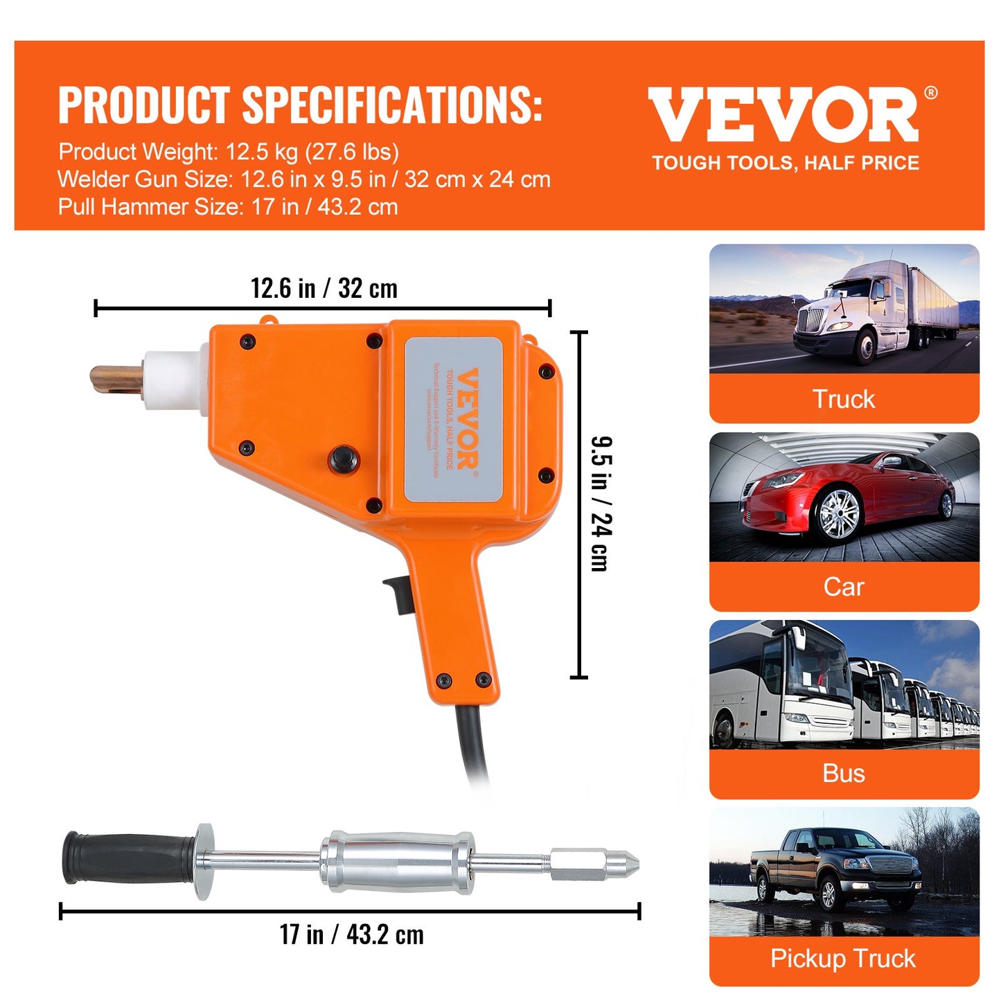 Auto Body Dent Repair Kit Stud Welding Kit 800VA Stud Dent Spot