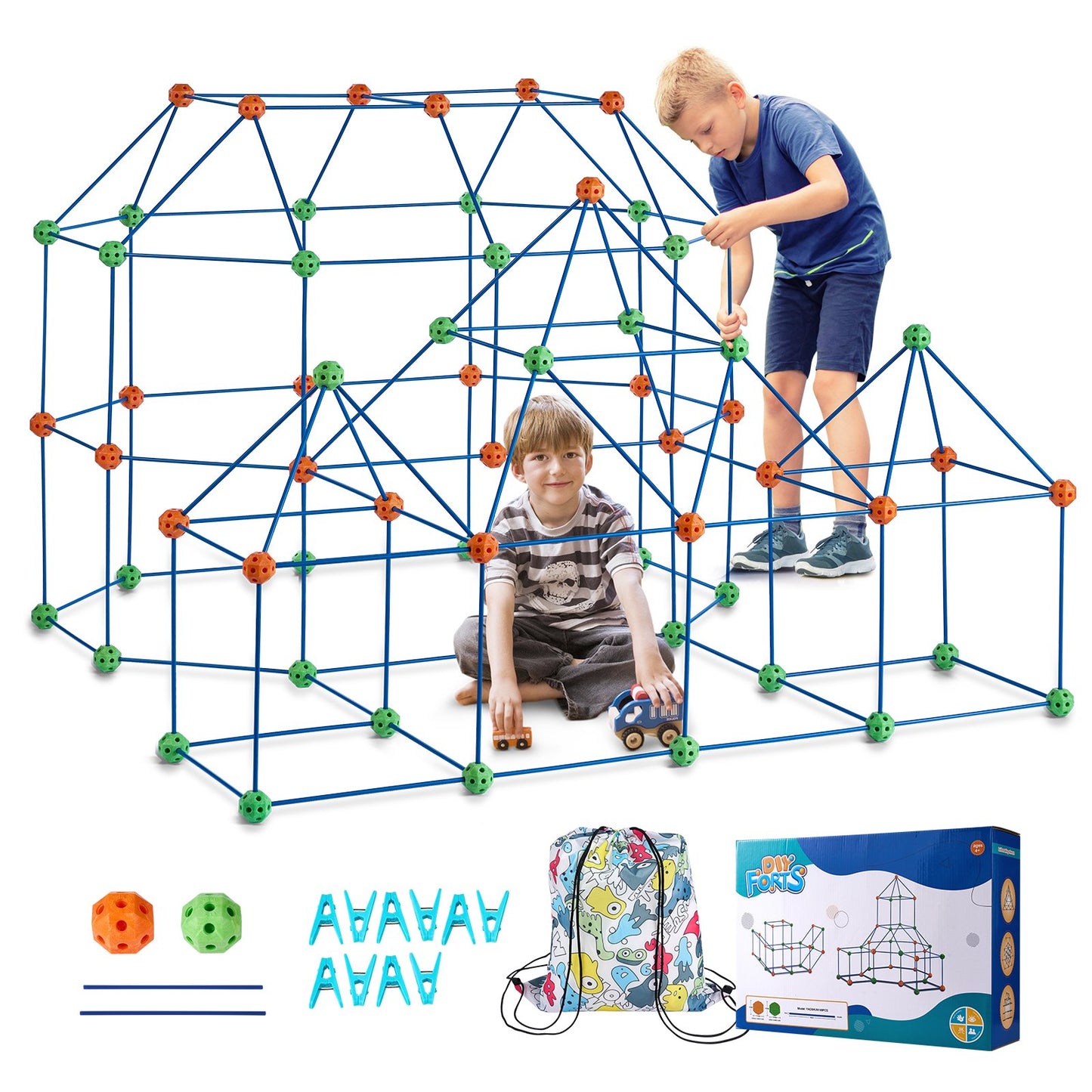 Tent Fort Building Kit för barn STEM Construction Toy Set Castle 180ST